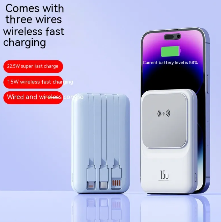 Snap & Charge Magnetic Power Bank — Fast Wireless Charging On The Go