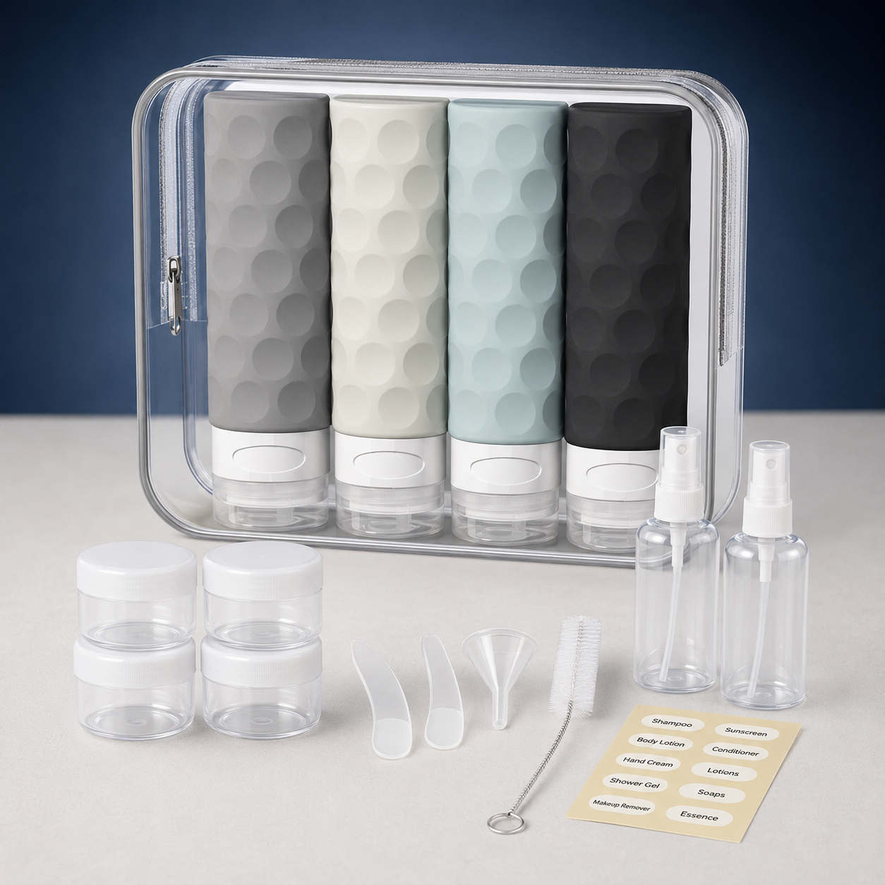 Orizon TSAFlow™ 16-Piece Silicone Travel Bottle Set – image 1