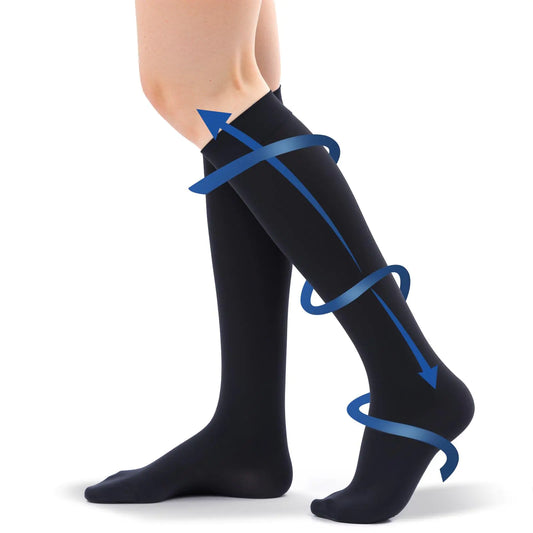 Compression Socks for Travel (15–20 mmHg) – Airline Flights, Road Trips & Long-Distance Driving Comfort (Medium: 12.5–15 in Calf)