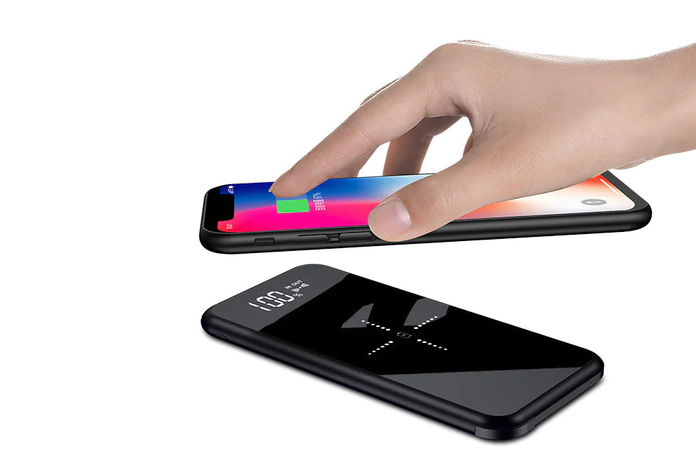 🔋 K6 Mirror Wireless Power Bank – 10,000mAh Portable Charger